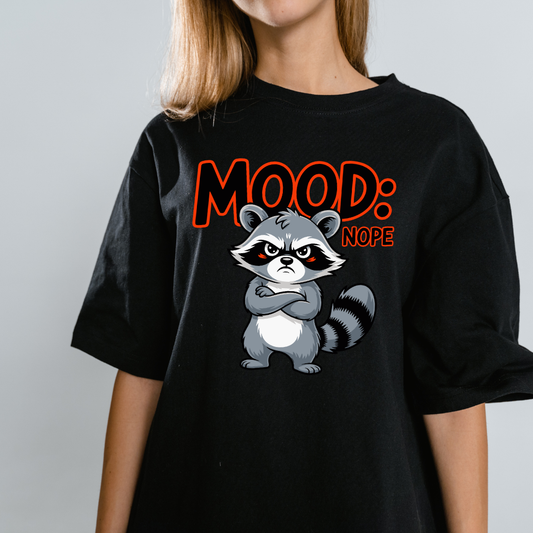 Not in Mood Black Color Unisex Oversized T-Shirt