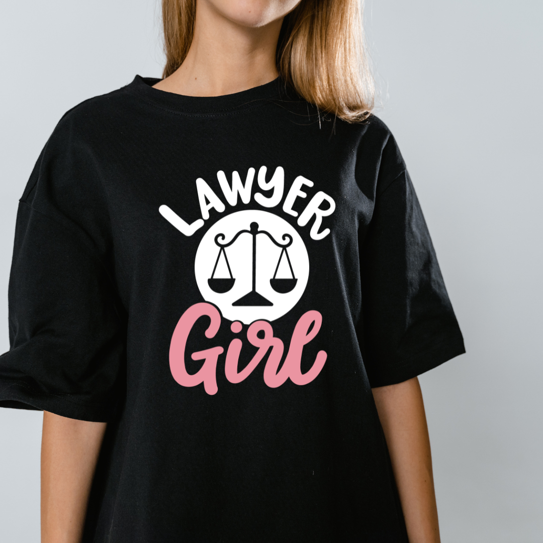 Lawyer Girl Graphic Print Oversized T-Shirt