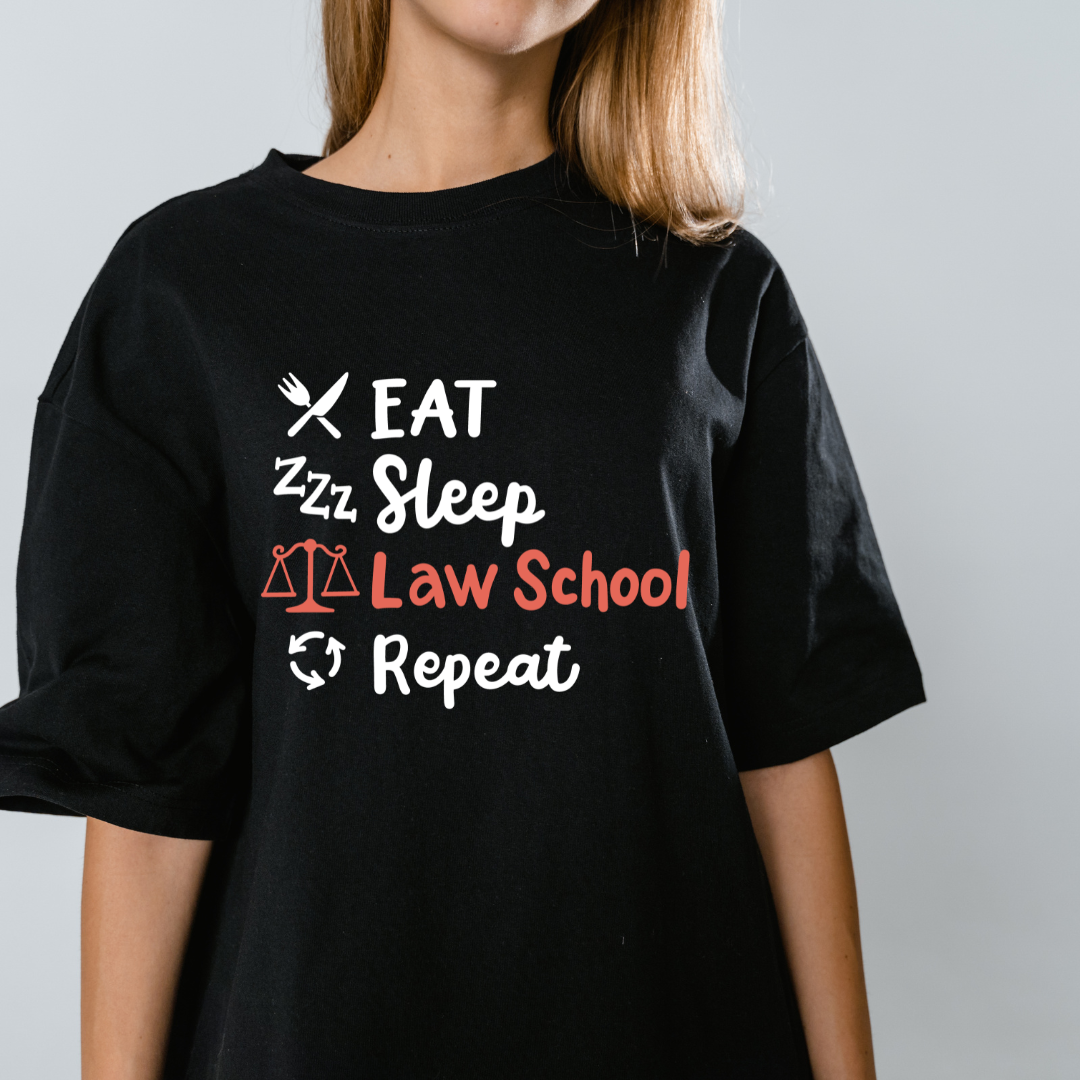 Law School Graphic Print Oversized T-Shirt