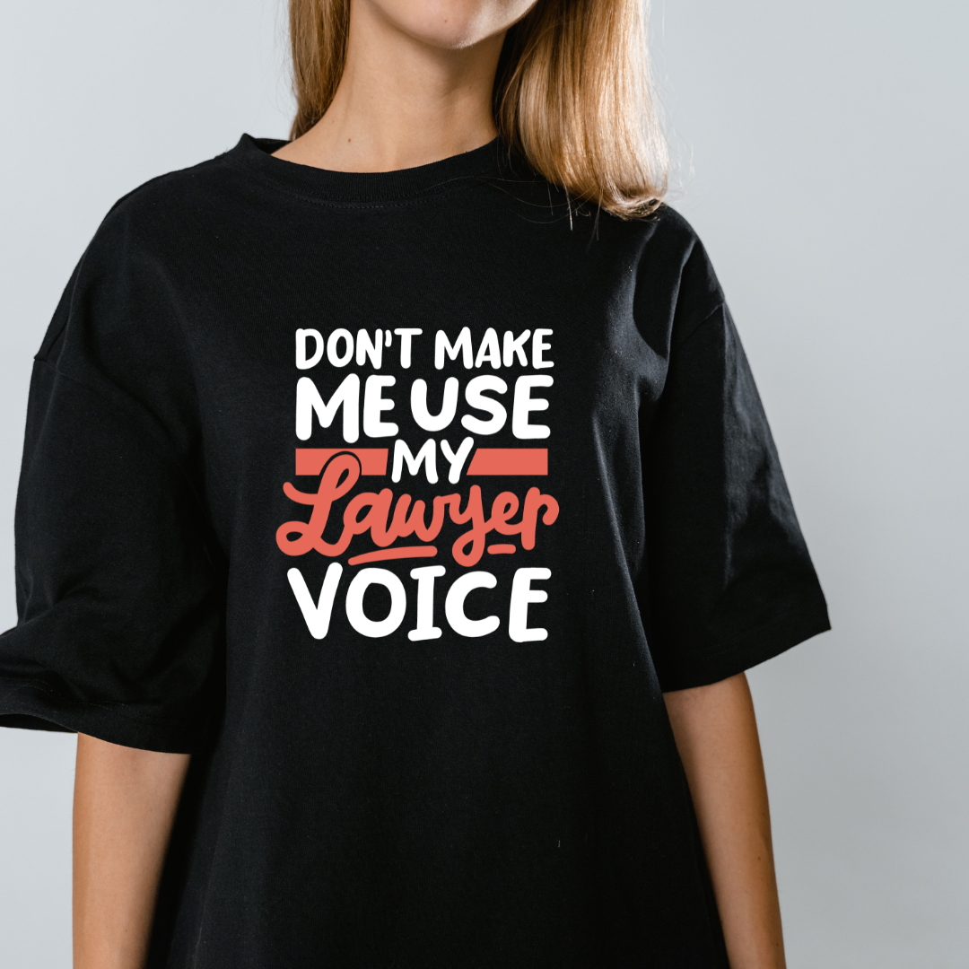 My Lawyer Voice Graphic Print Oversized T-Shirt