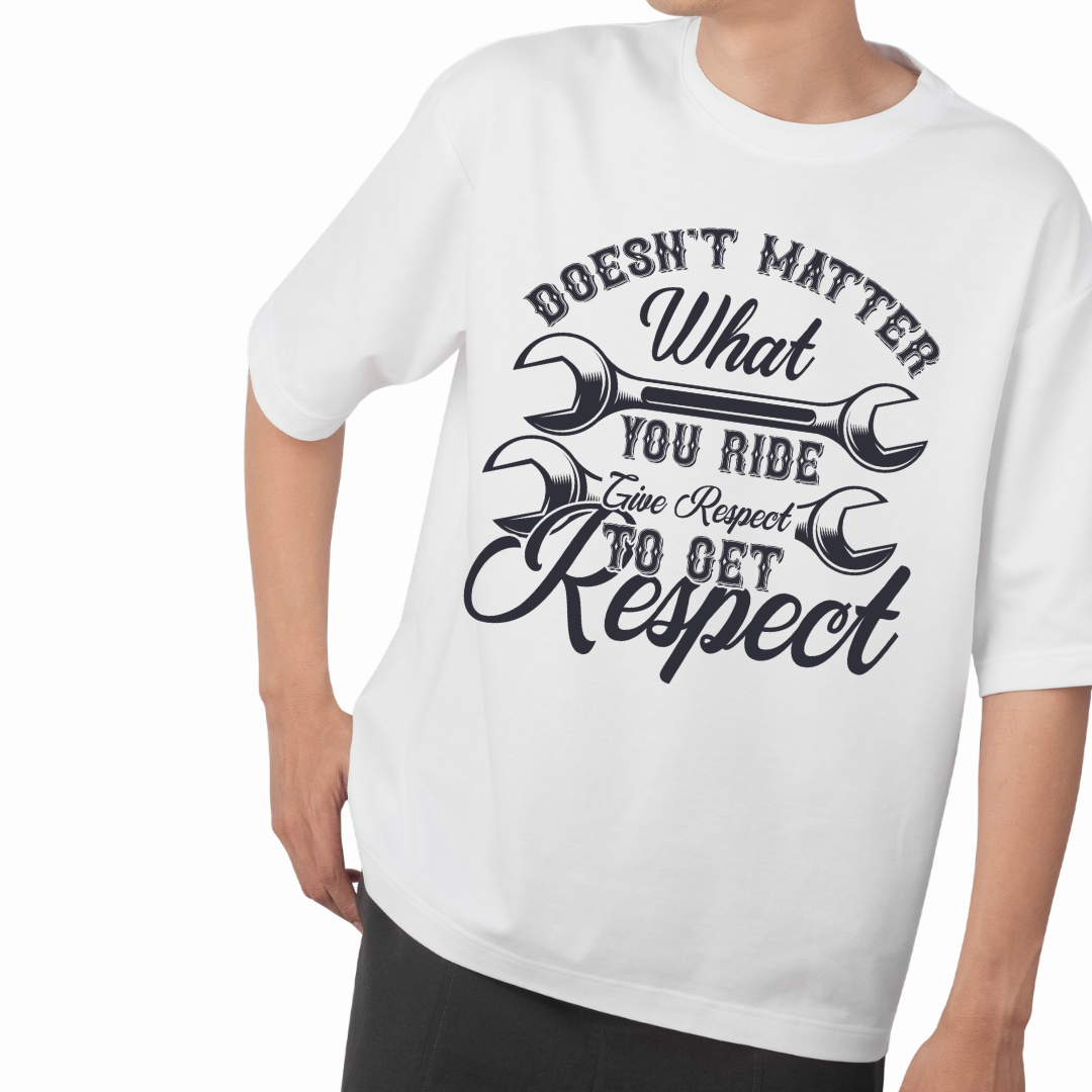 Respect What You Ride Graphic Print Oversized T-Shirt