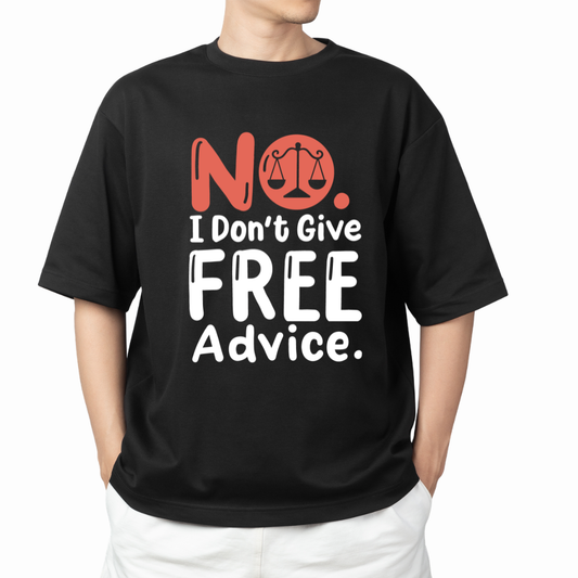 I Don't Give Free Advice Graphic Print Oversized T-Shirt
