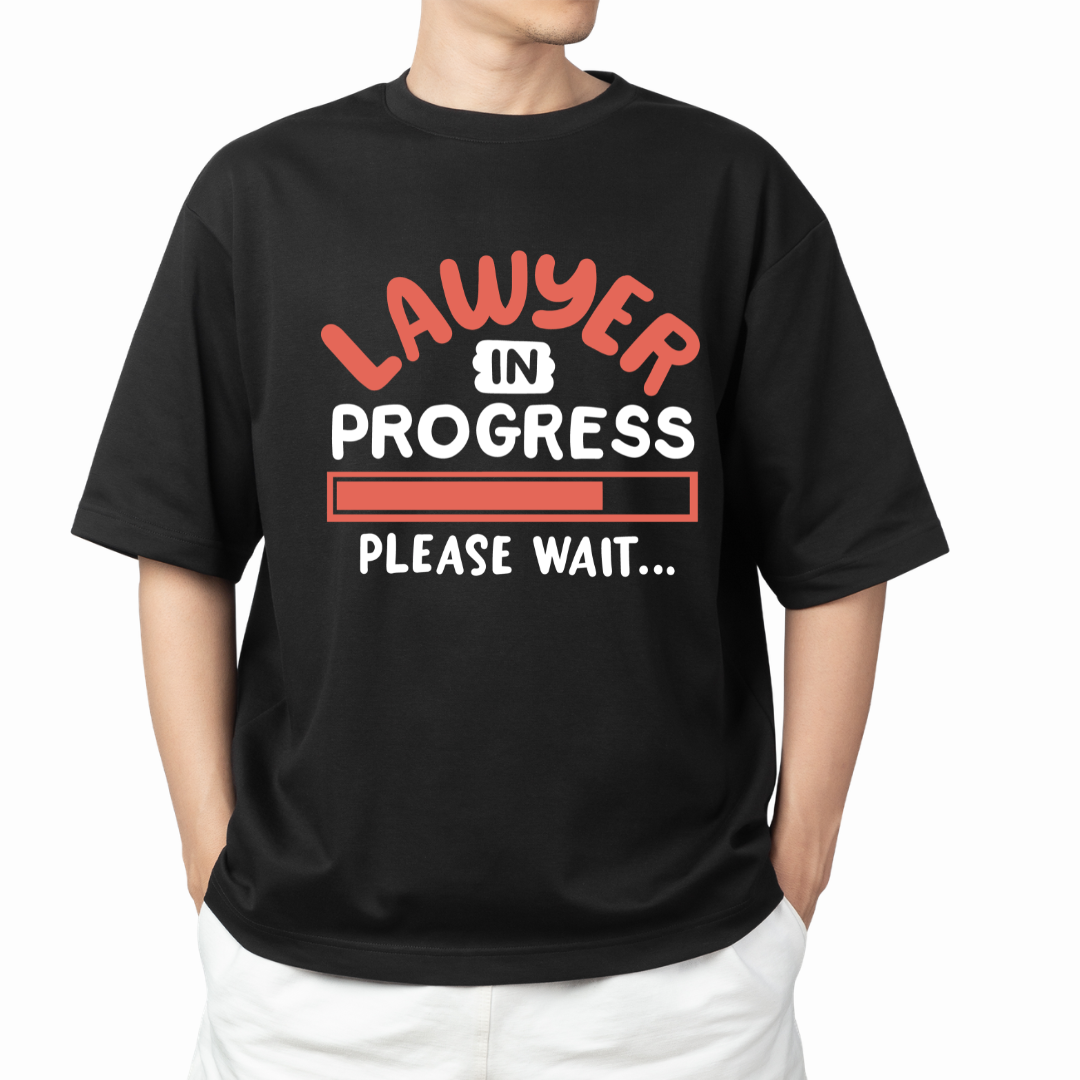 Lawyer In Progress Graphic Print Oversized T-Shirt
