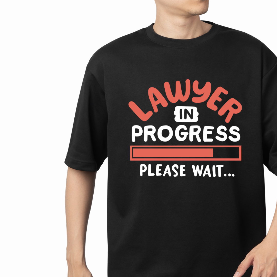 Lawyer In Progress Graphic Print Oversized T-Shirt