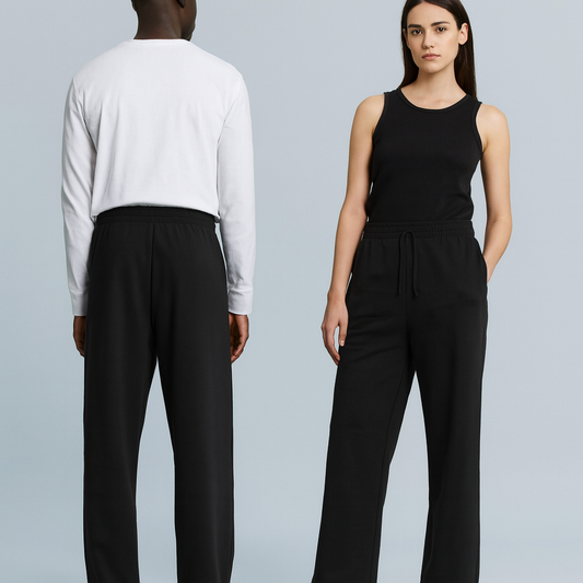 black sweatpants for men and women cotton dimixo