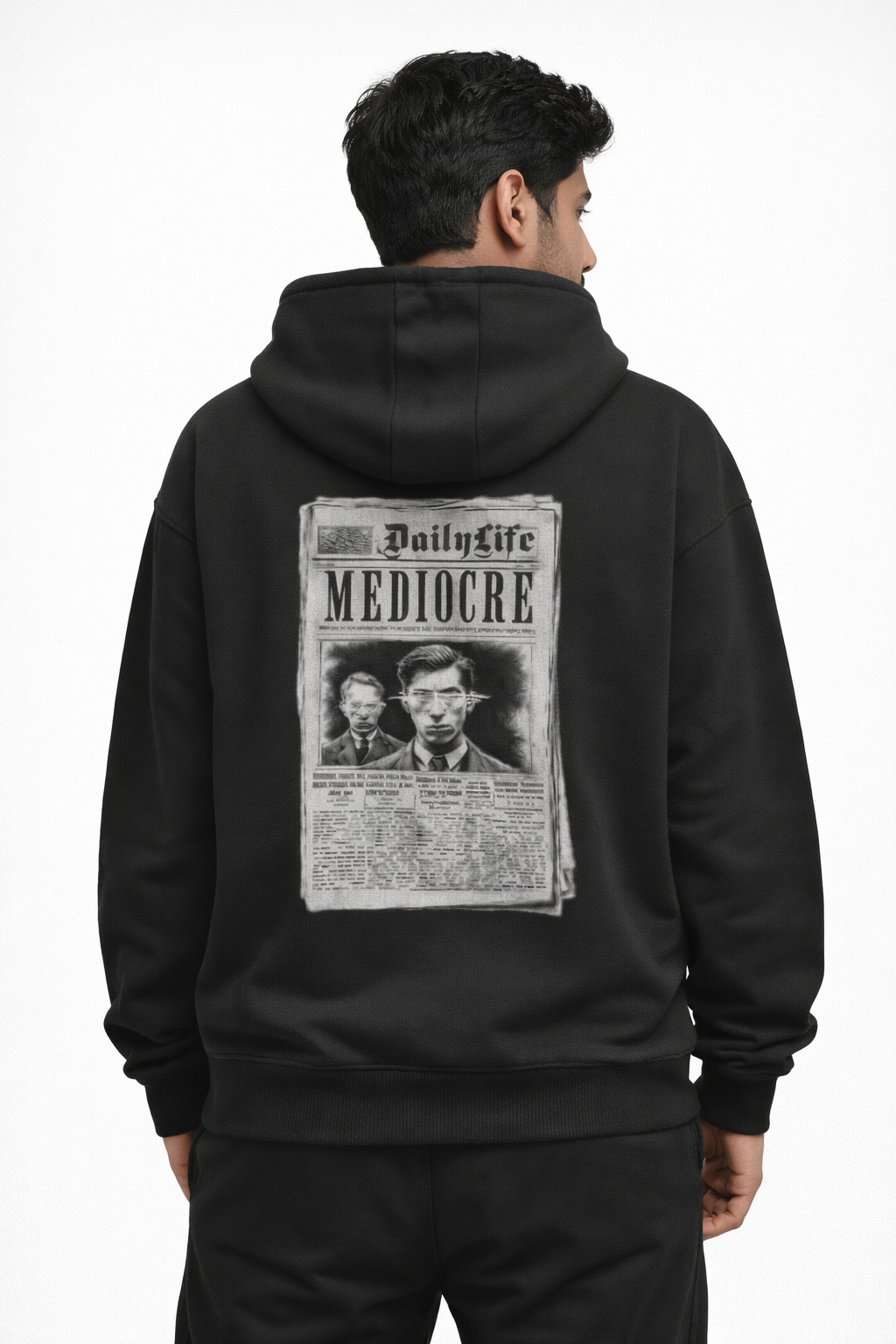Mediocre - Black Unisex Oversized Hoodie