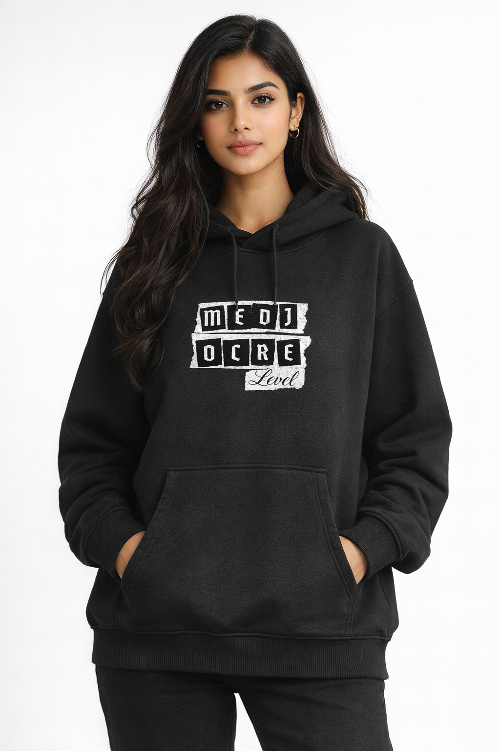 Mediocre - Black Unisex Oversized Hoodie