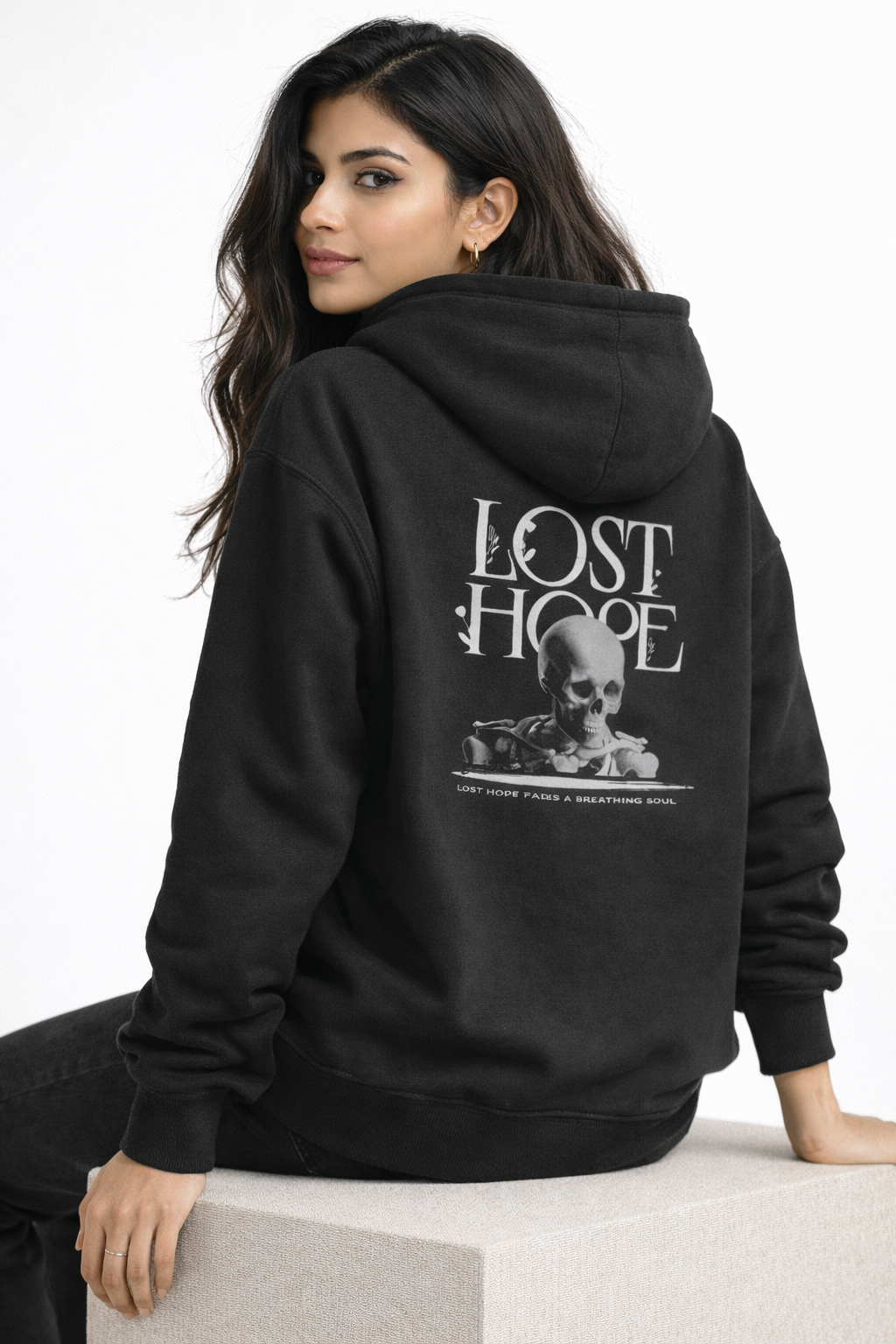 Lost Hope - Black Unisex Oversized Hoodie