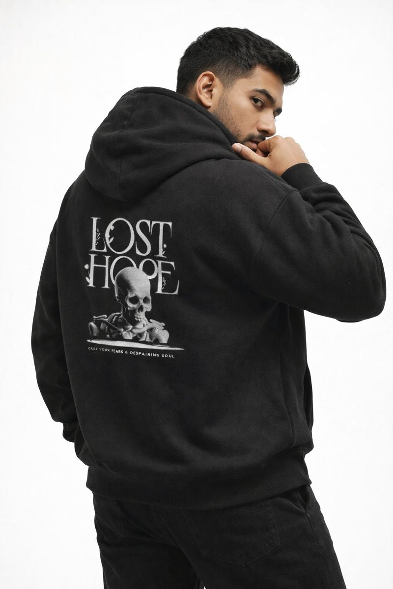 Lost Hope - Black Unisex Oversized Hoodie