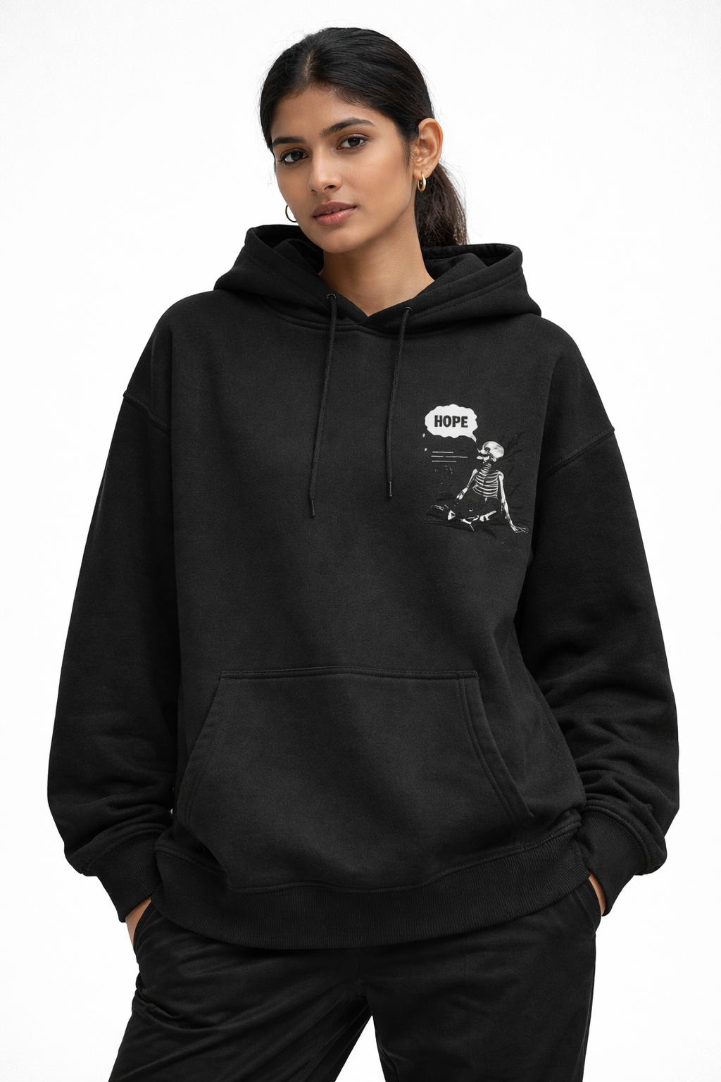 Lost Hope - Black Unisex Oversized Hoodie