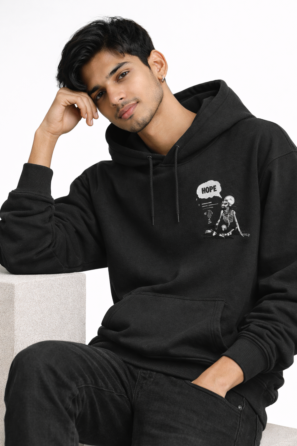 Lost Hope - Black Unisex Oversized Hoodie