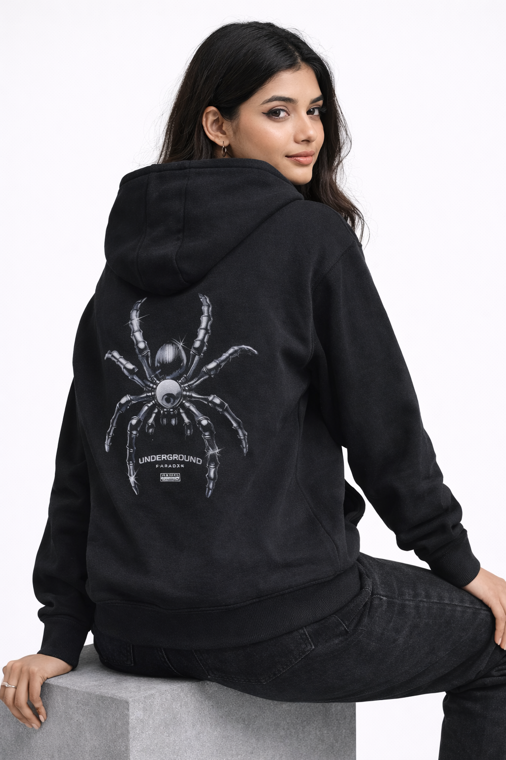 Spider - Black Unisex Oversized Hoodie
