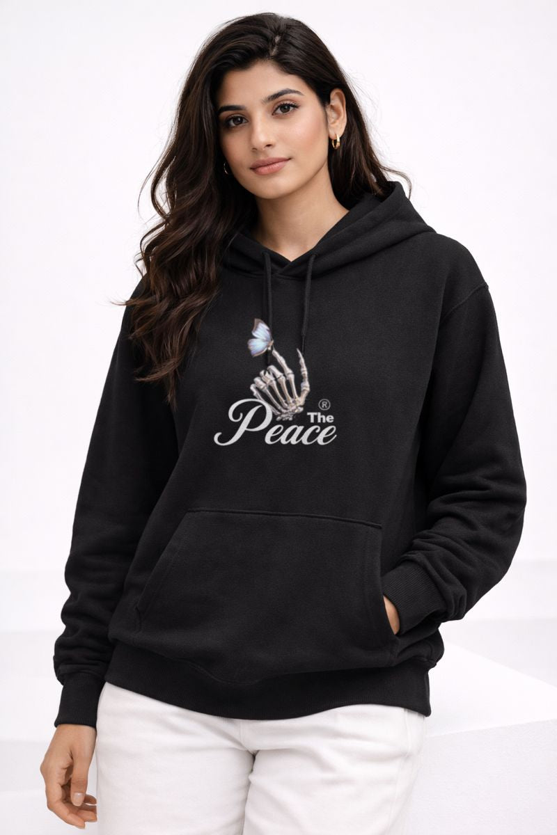 Peace - Black Unisex Oversized Hoodie