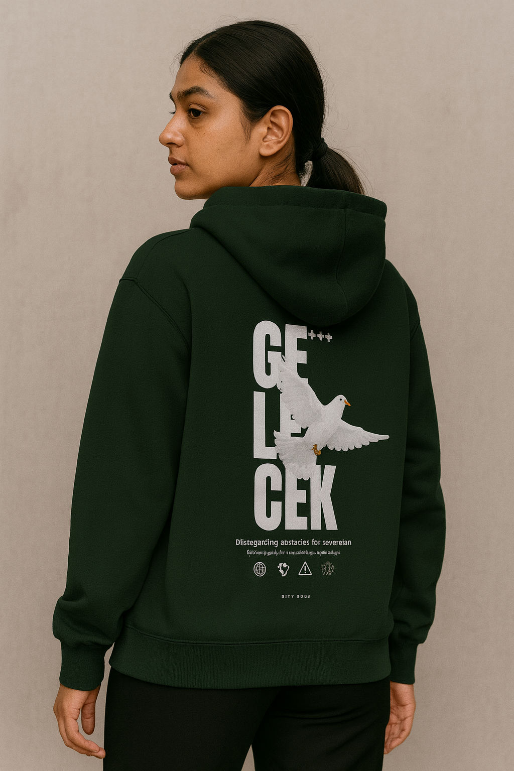 Unisex Regular Hoodie Back print - Gelecek Bird
