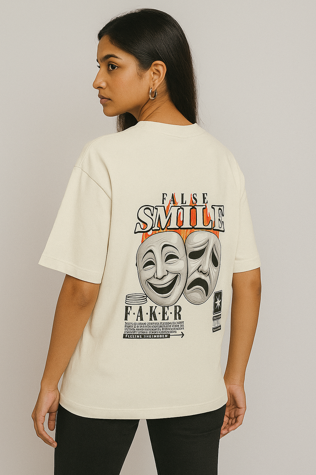 Fake Smile - Unisex Oversized T-Shirt