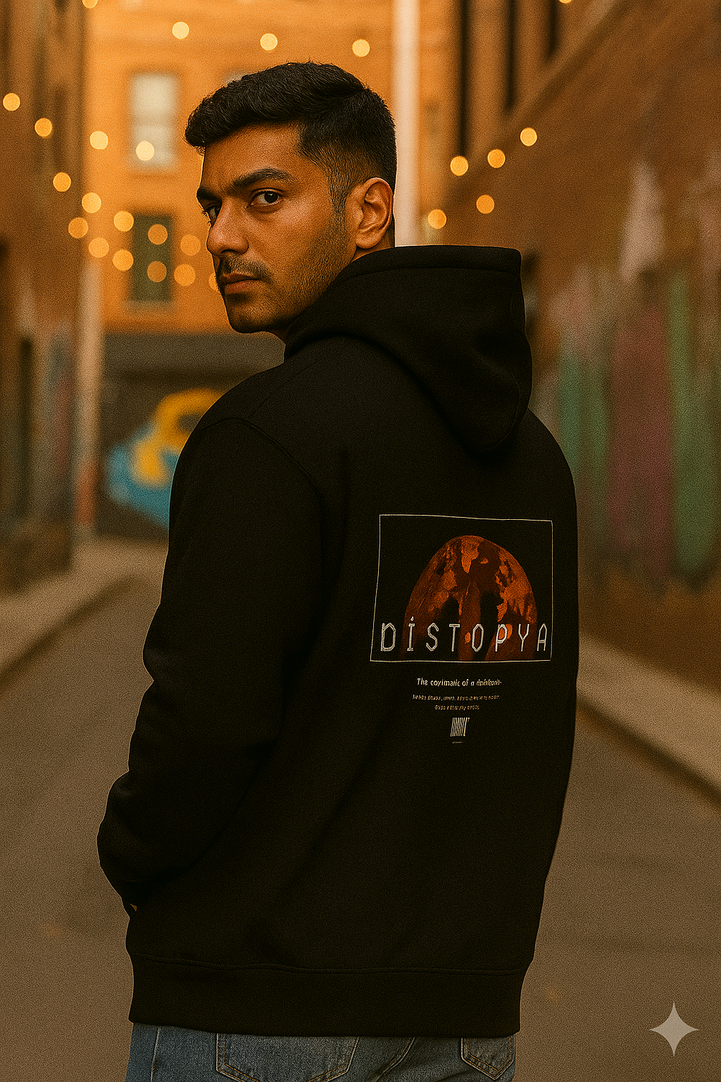 Unisex Regular Hoodie Back print - DISTOPYA