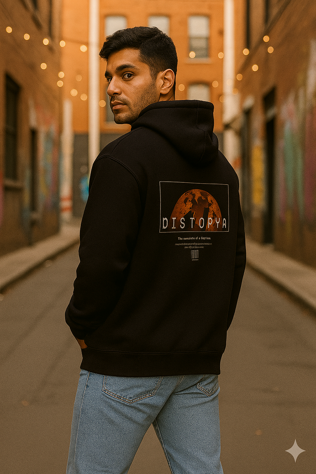 Unisex Regular Hoodie Back print - DISTOPYA