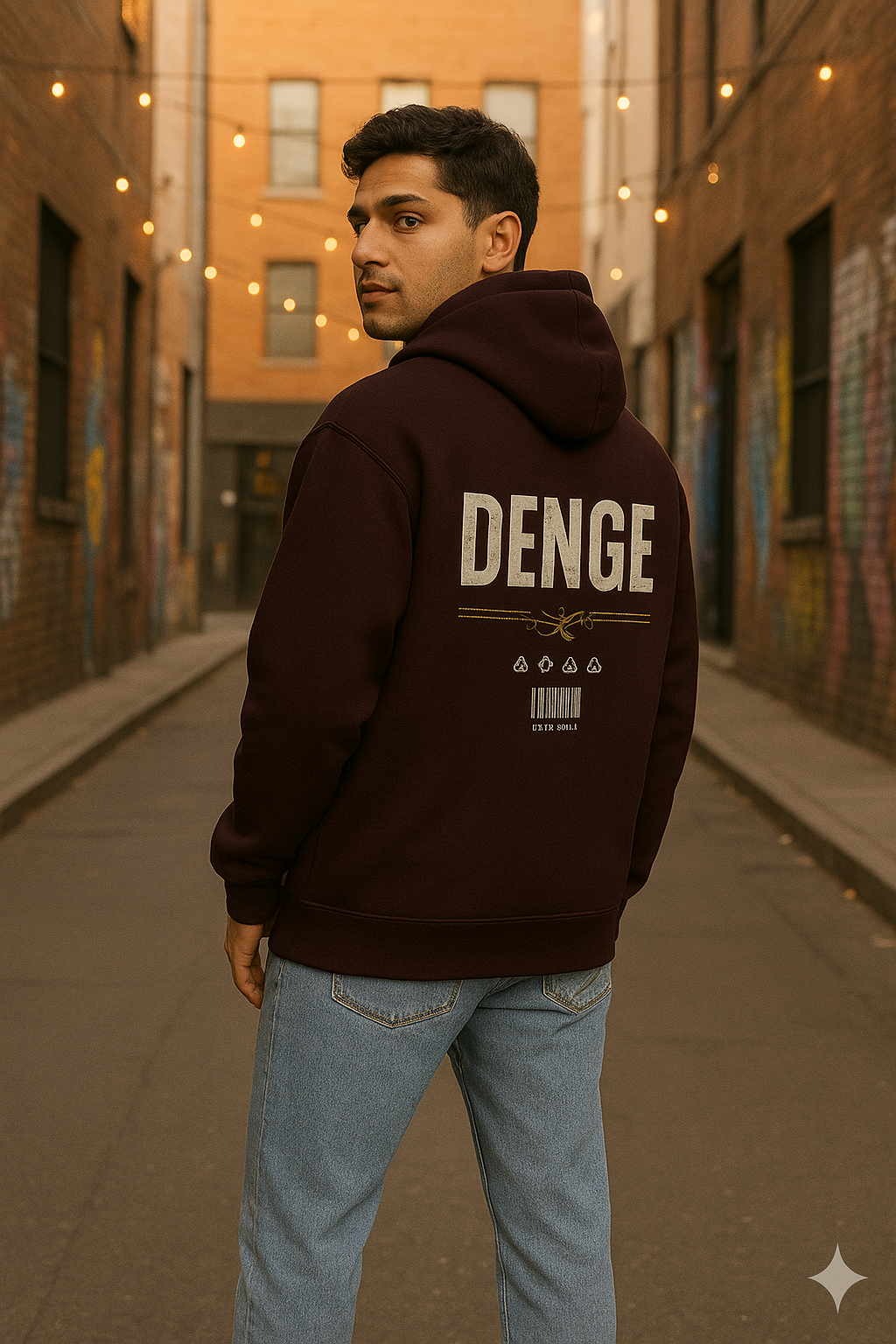 Unisex Regular Hoodie Back print - Denge