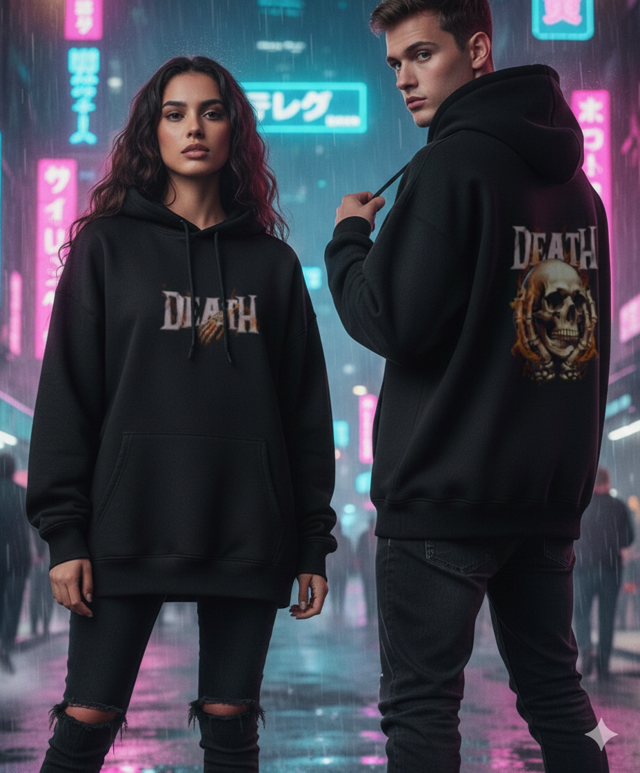 Death - Black Unisex Oversized Hoodie