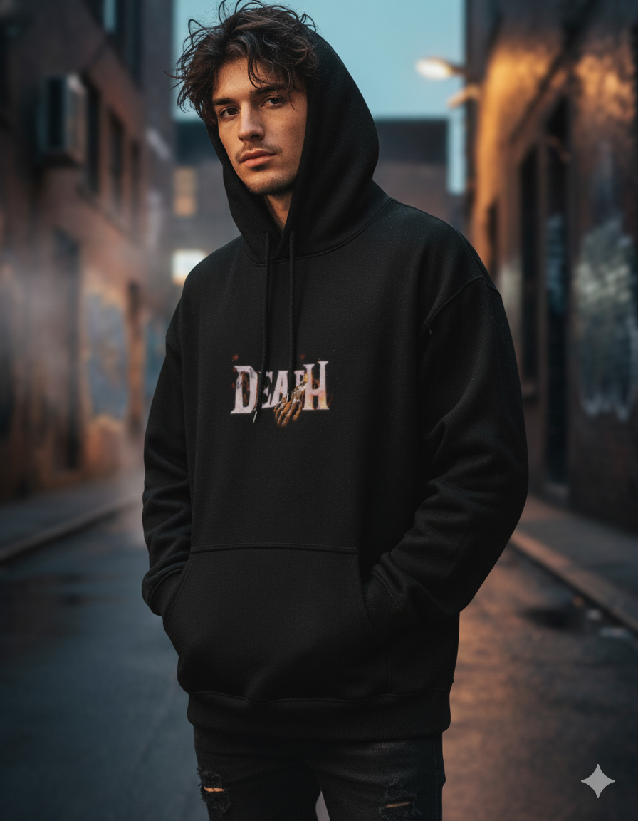 Death - Black Unisex Oversized Hoodie
