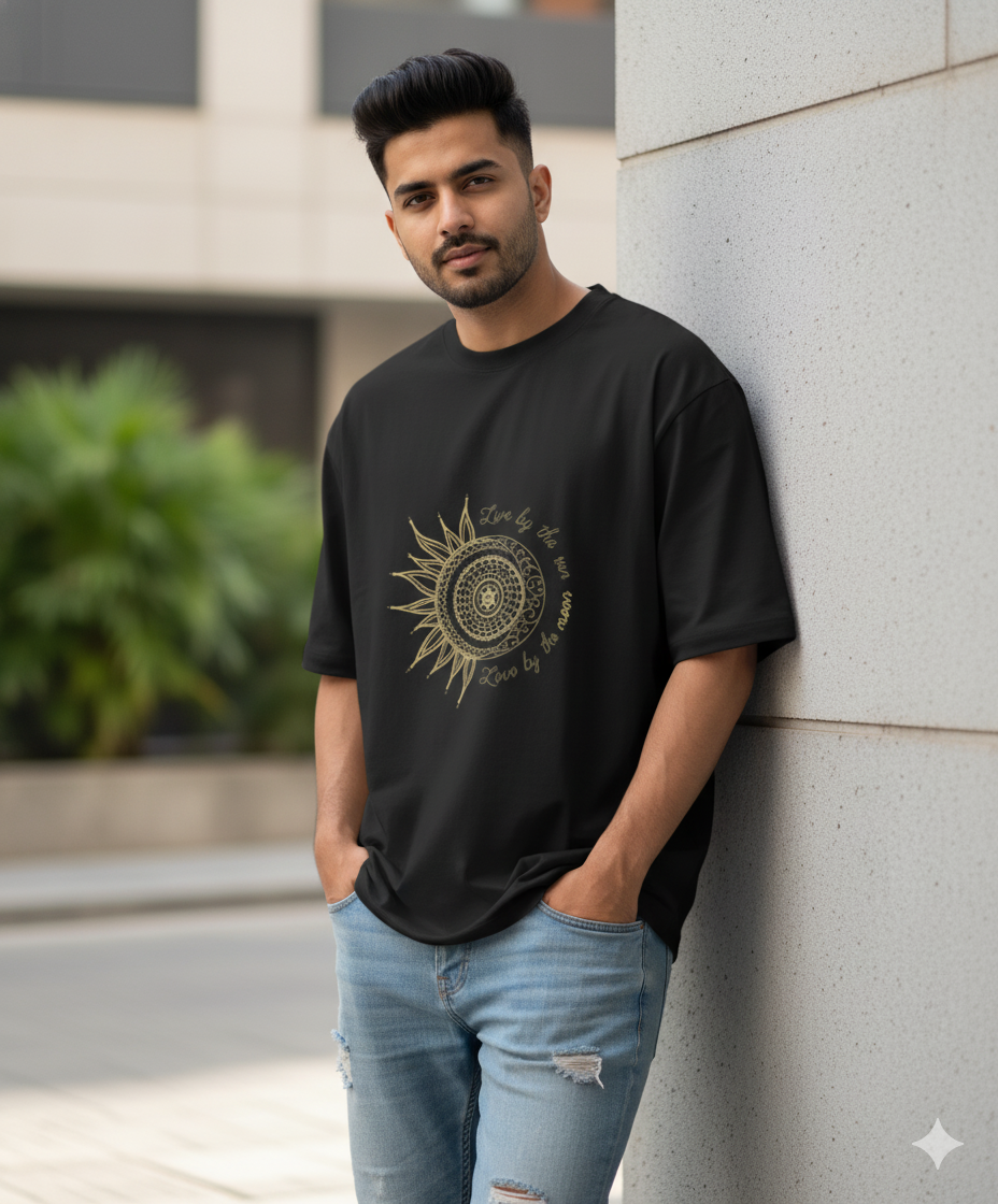 Sun and Moon - Unisex Oversized T-Shirt