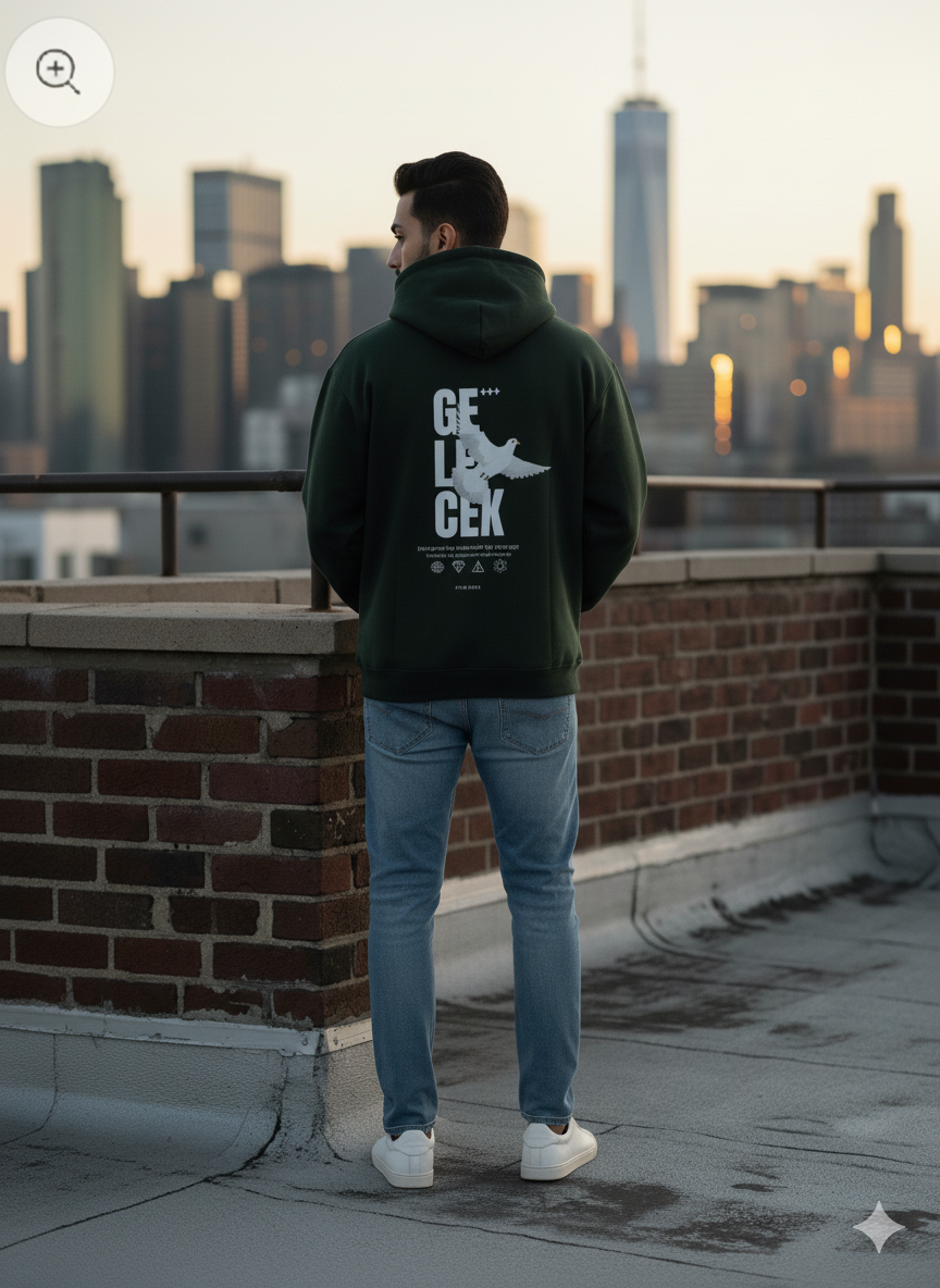 Unisex Regular Hoodie Back print - Gelecek Bird