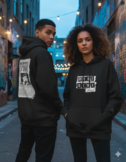 Mediocre - Black Unisex Oversized Hoodie