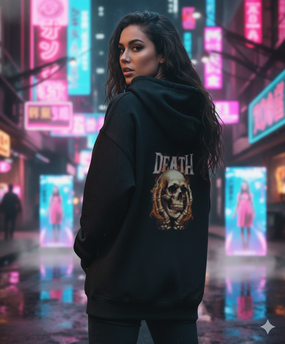 Death - Black Unisex Oversized Hoodie