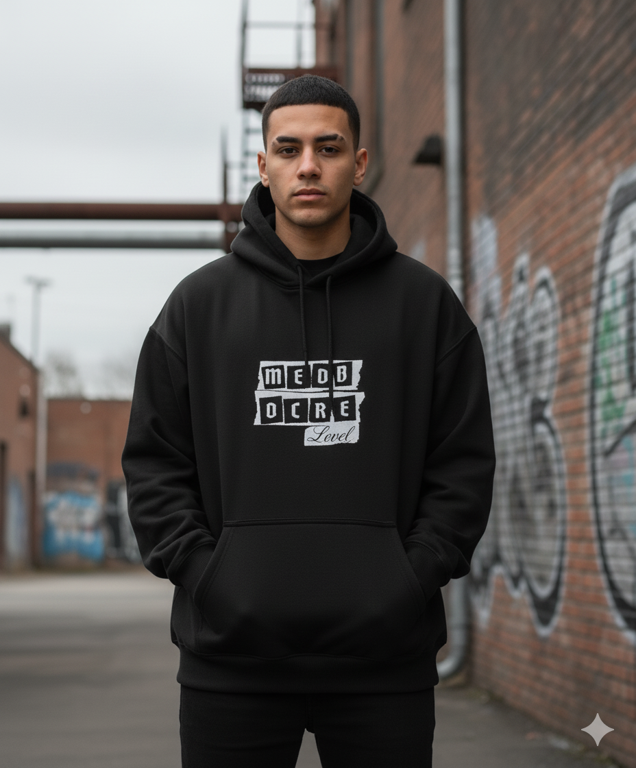 Mediocre - Black Unisex Oversized Hoodie