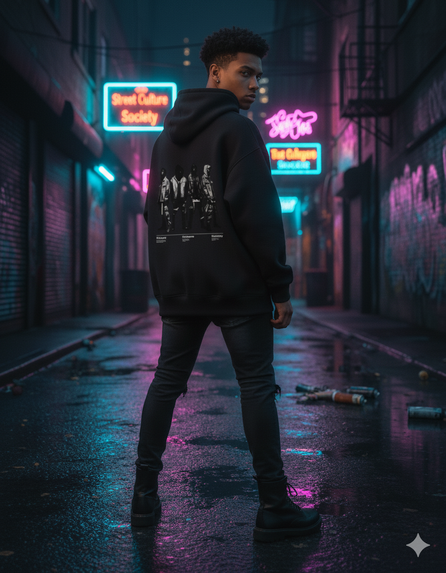 Street Studios - Navy Blue Unisex Oversized Hoodie