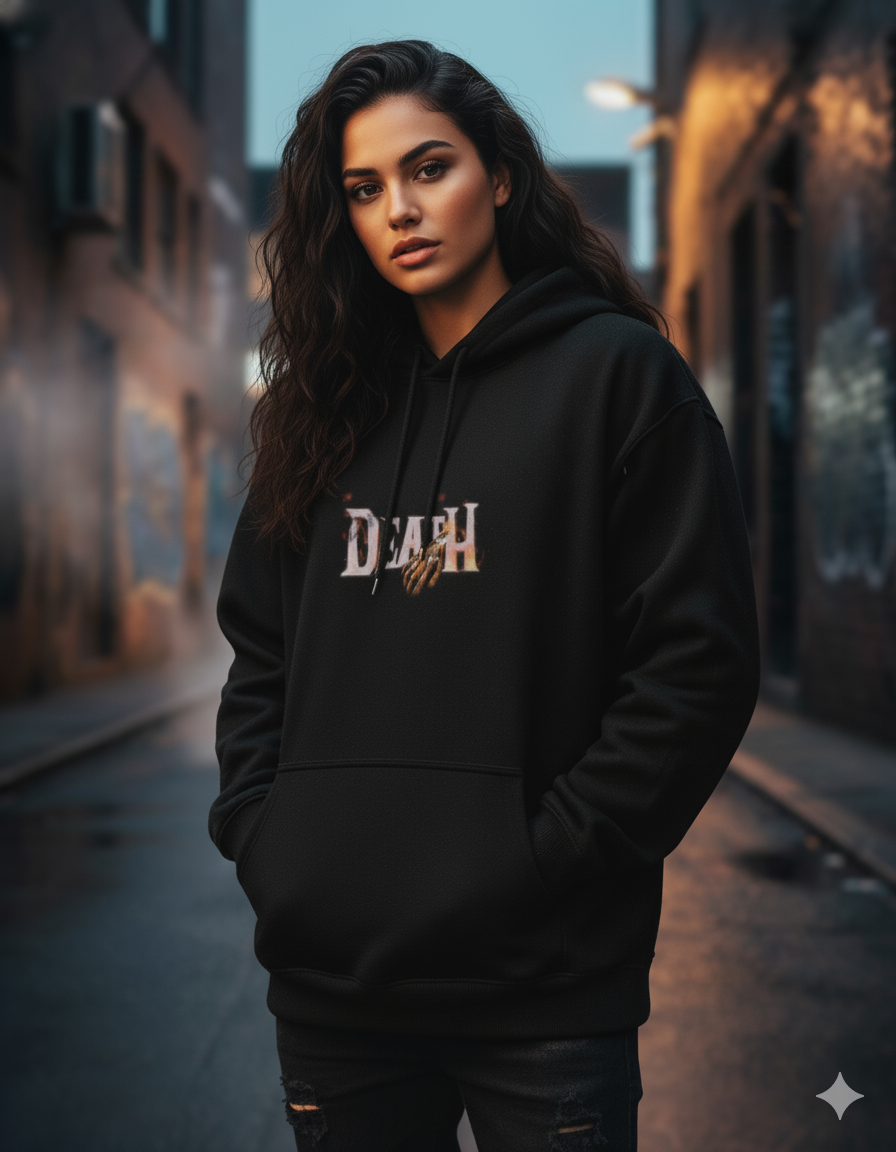 Death - Black Unisex Oversized Hoodie