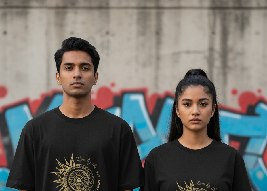 Sun and Moon - Unisex Oversized T-Shirt