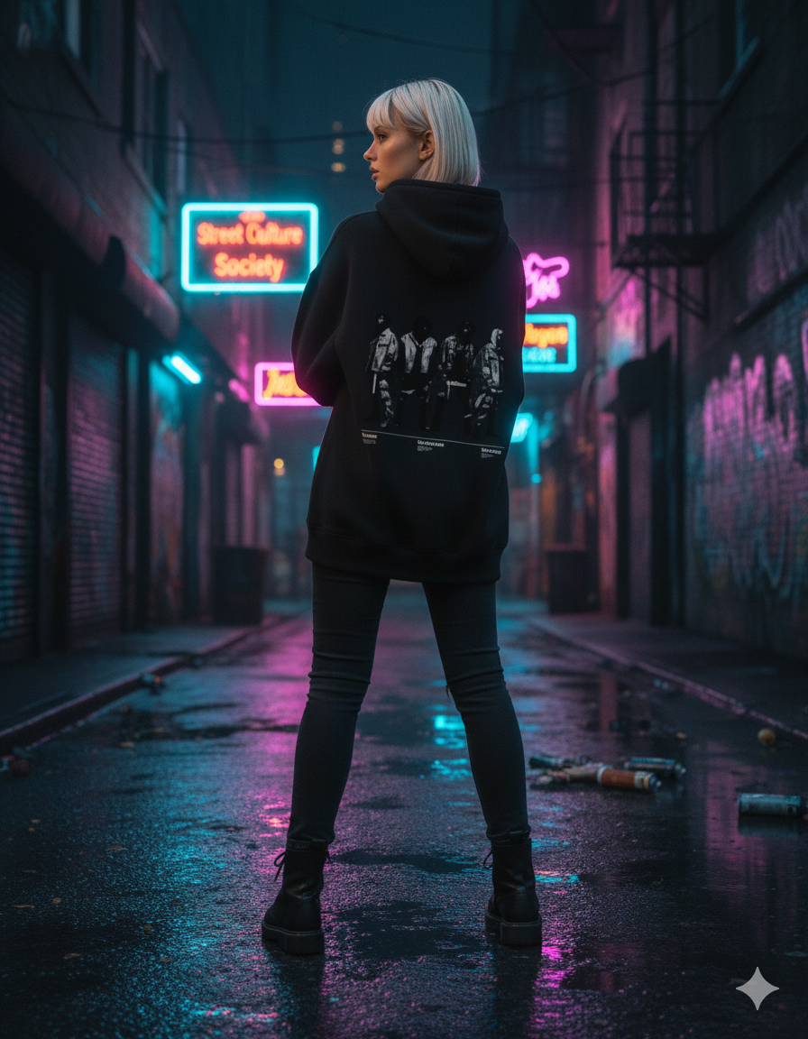 Street Studios - Navy Blue Unisex Oversized Hoodie