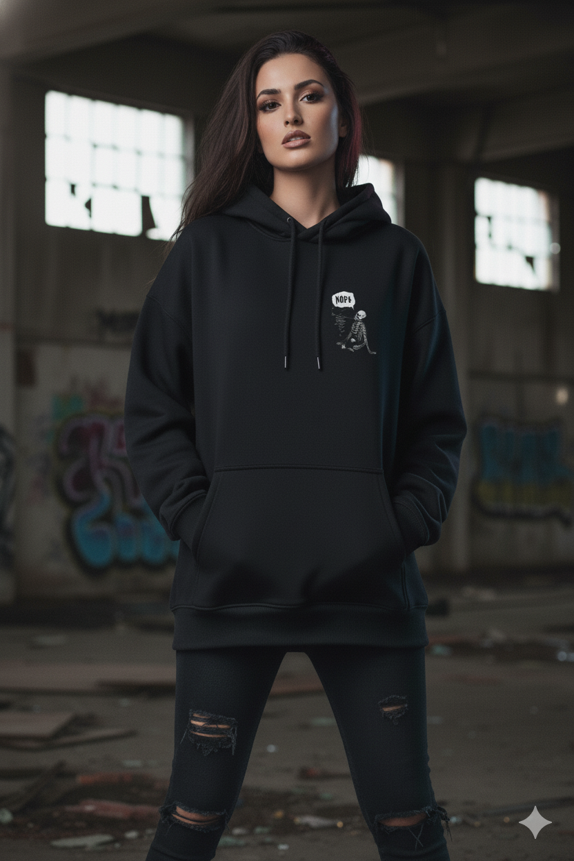 Lost Hope - Black Unisex Oversized Hoodie