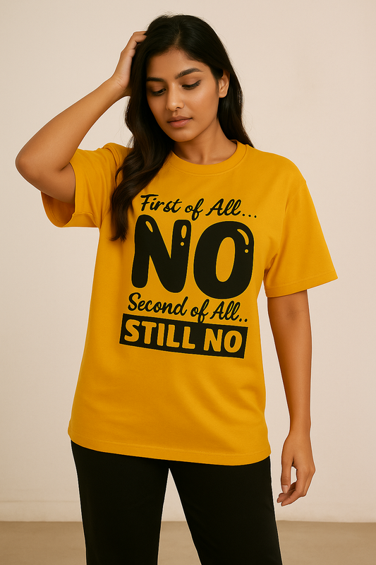 yellow graphic oversized t shirt unisex relaxed fit cotton dimixo
