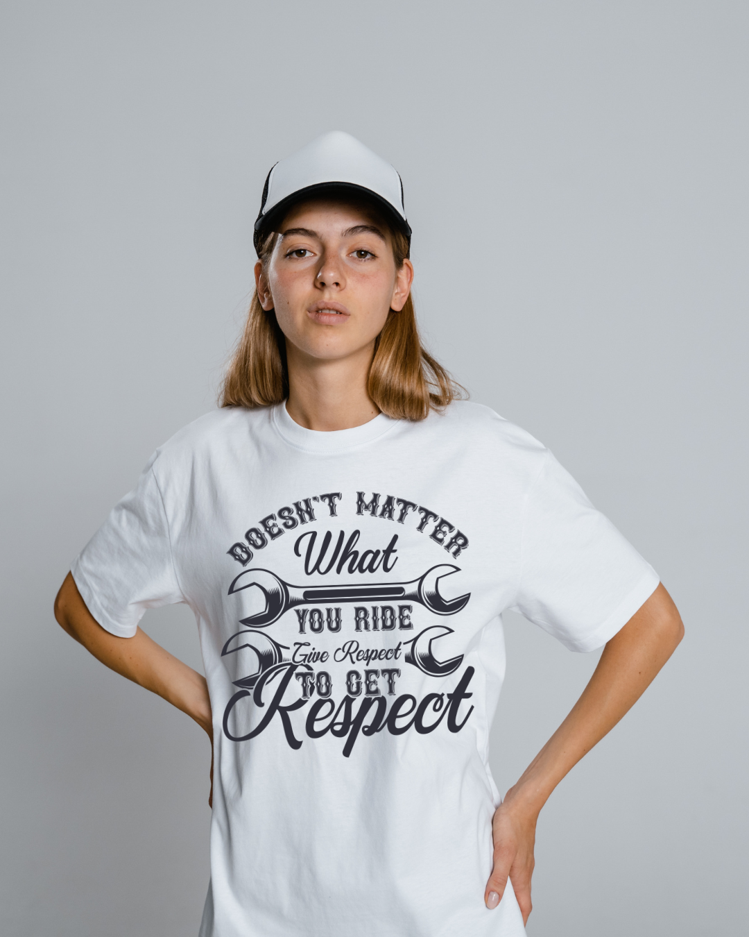 Respect What You Ride Graphic Print Oversized T-Shirt