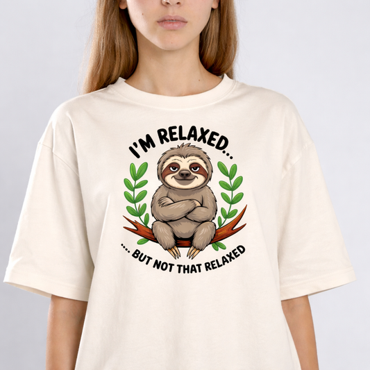 Chill Guy Off White Color Unisex Oversized T-Shirt