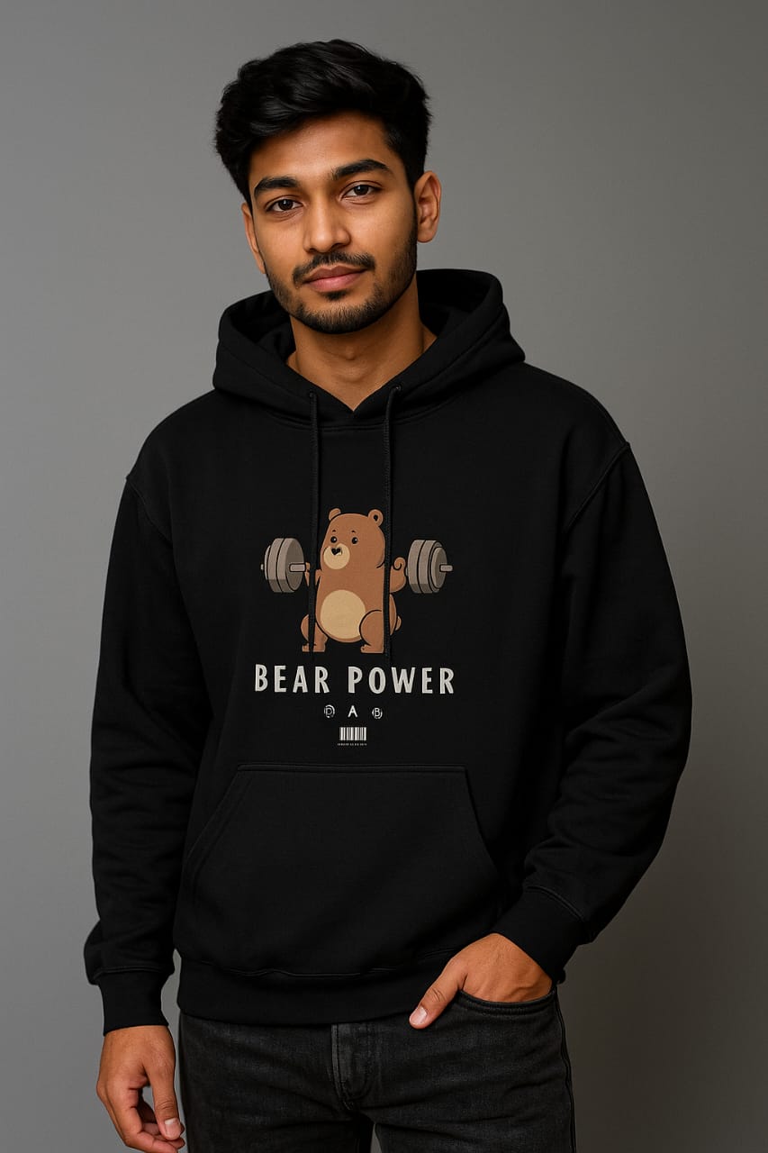 Unisex Regular Hoodie Back print - Bear Power