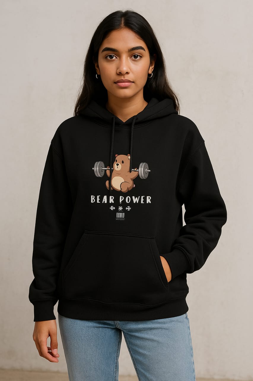 Unisex Regular Hoodie Back print - Bear Power