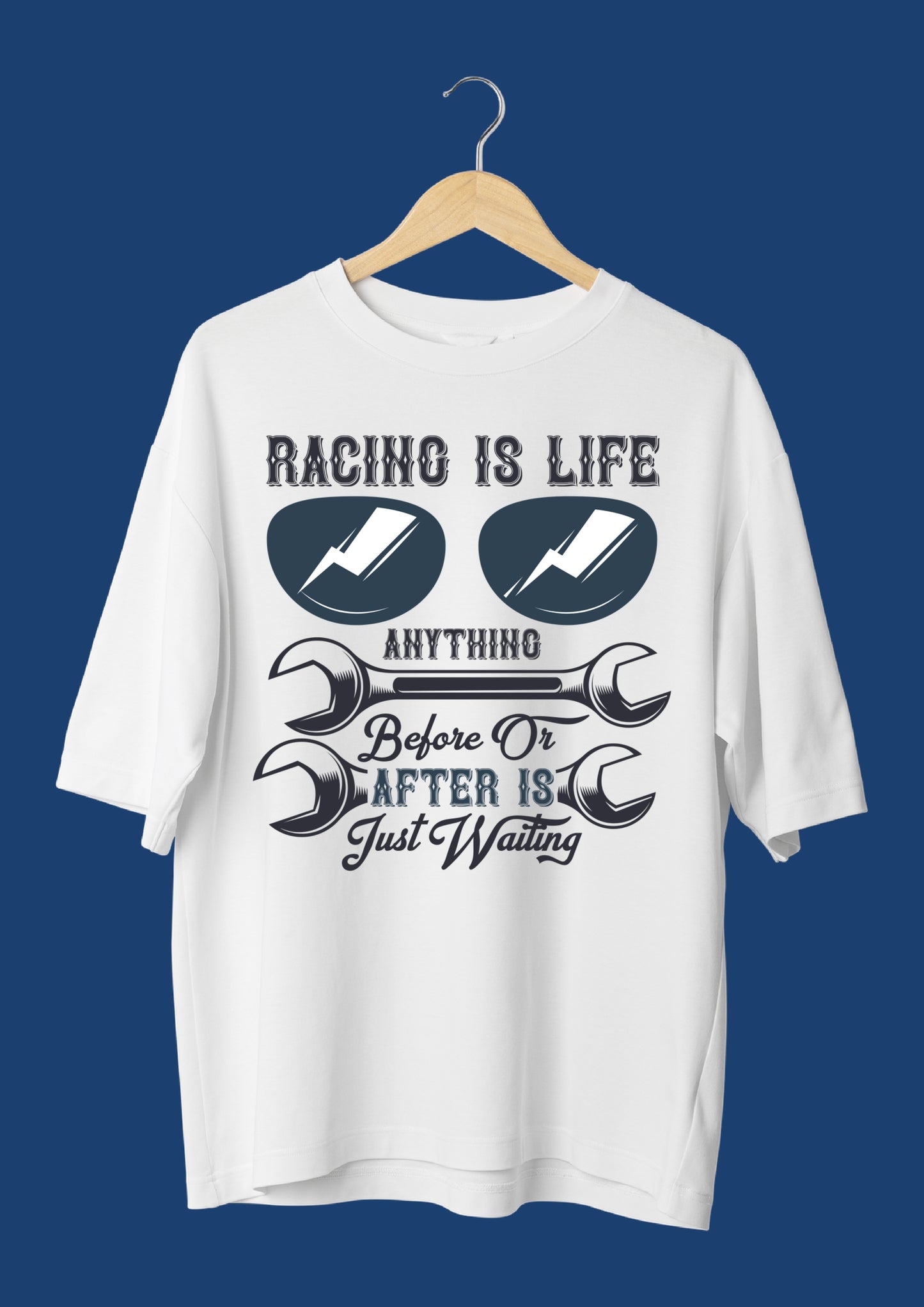 Racing Is Life Graphic Print Oversized T-Shirt