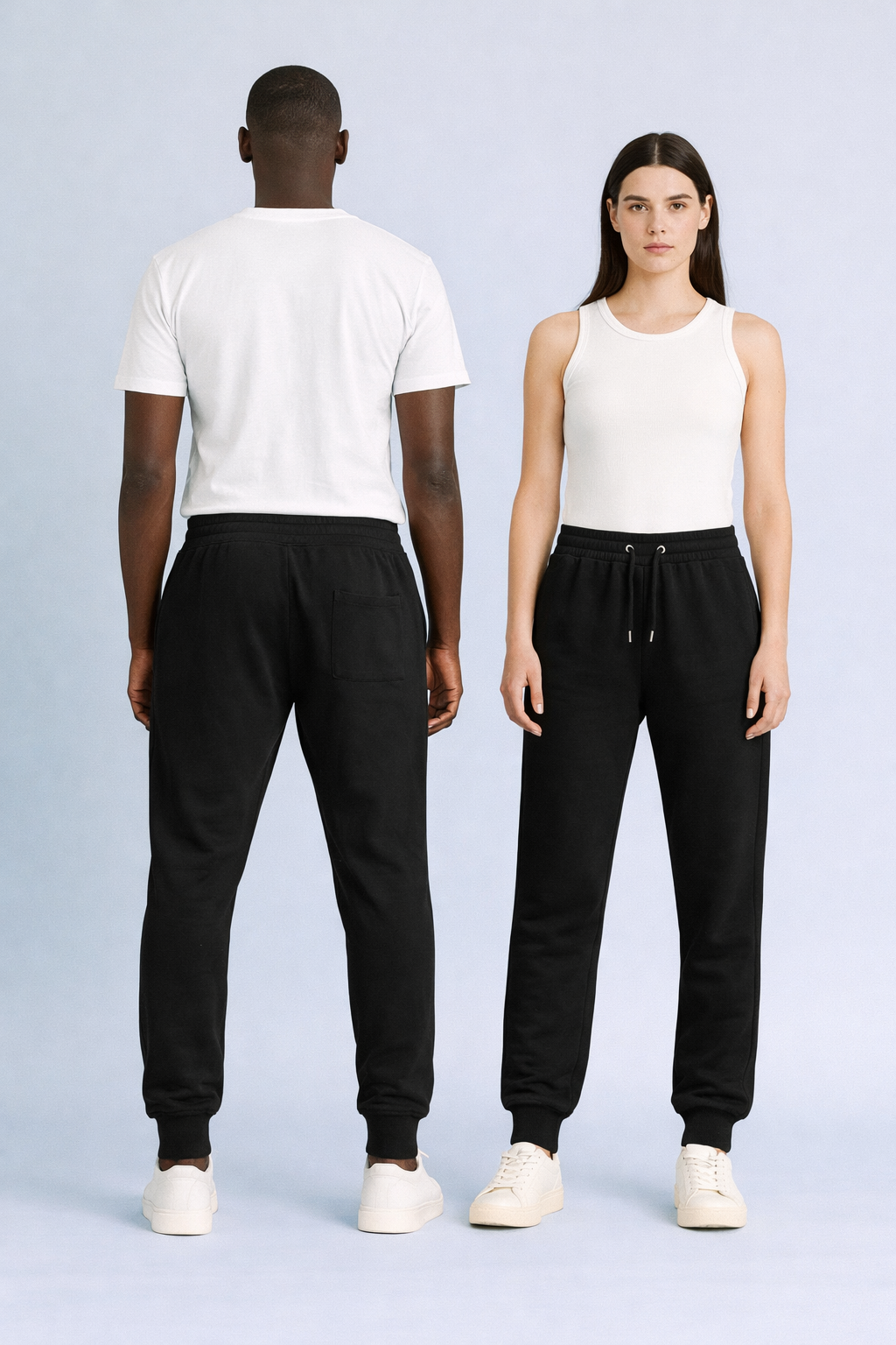 black joggers for men and women streetwear cotton dimixo