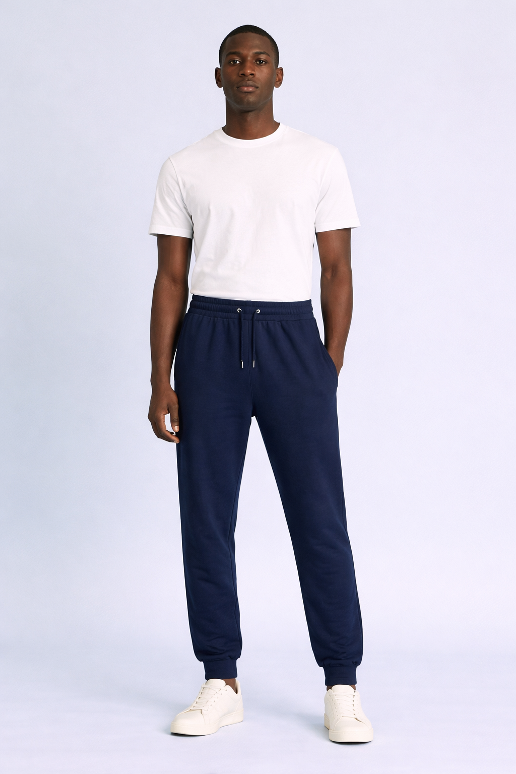 navy blue joggers for men and women streetwear cotton dimixo