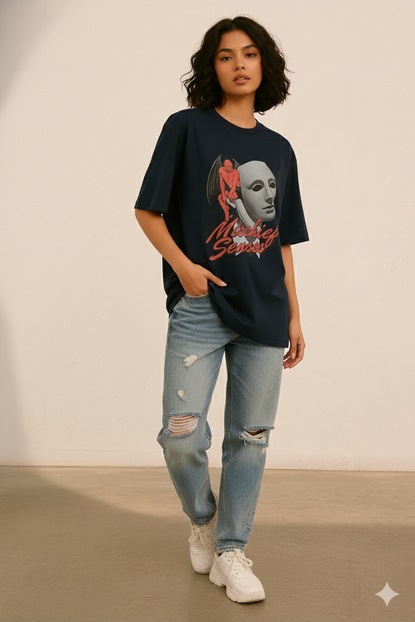 graphic oversized t shirt unisex relaxed fit cotton dimixo